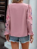 Camisa manga com bordado