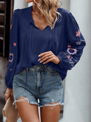 Camisa manga com bordado