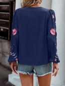 Camisa manga com bordado