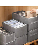 Organizador 7 Divisórias Caixa De Armazenamento, Gabinete Gaveta, Roupas, Meias, Organizador para Guarda-roupa