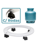 Suporte de Gás GLP Vaso de Plantas com Rodas Botijão Bujão de Gas Nitron