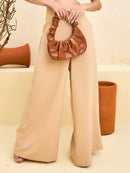 Calça pantalona de linho