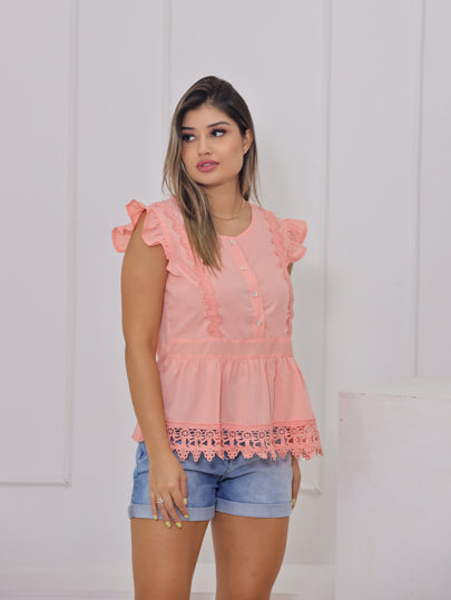 Blusa com babados