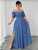 Vestido Longo com Fenda