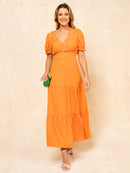 Vestido midi feminino