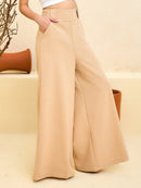 Calça pantalona de linho