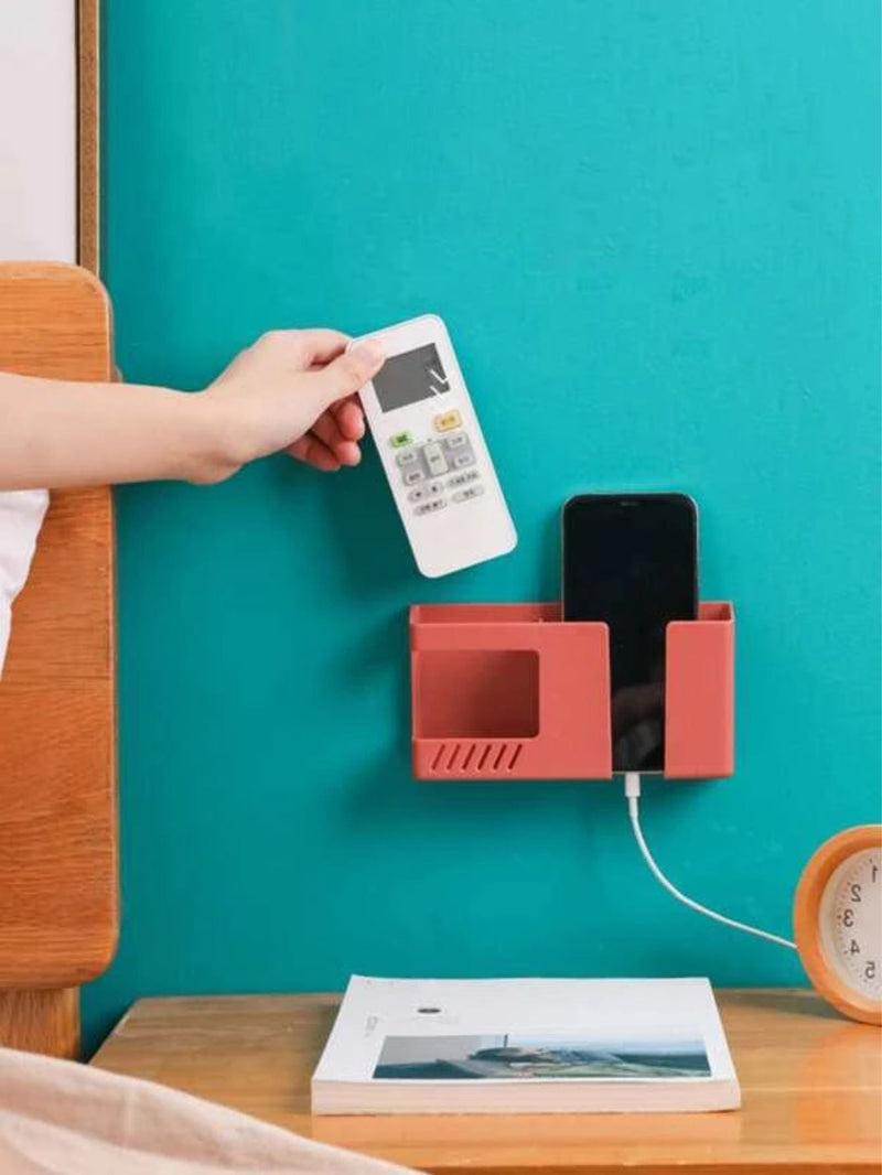 Suporte DUPLO Para Celular e Controle Remoto Para Parede Auto Adesivo Colorido