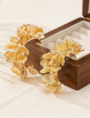 Argola floral autêntica