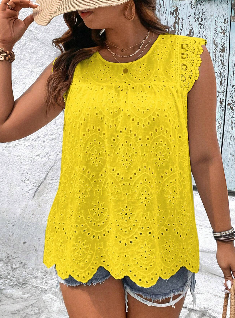 Blusa de lese com babados