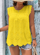 Blusa de lese com babados