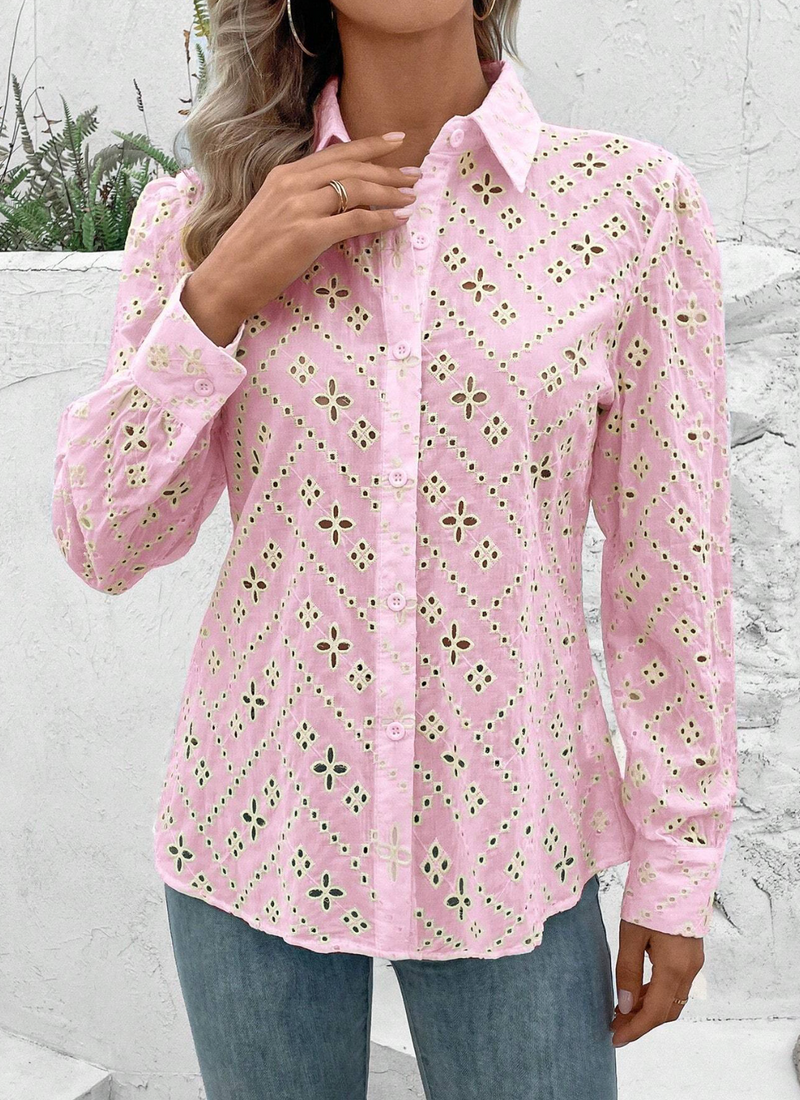 Camisa trabalhada em lese