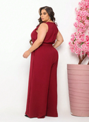 Macacão feminino com cinto