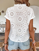 Blusa de lese, com aplicação