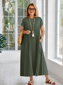 Vestido com plissado