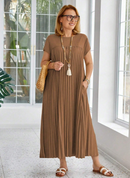 Vestido com plissado