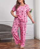Pijama estampa coração