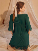 Camisola feminina com renda luxo