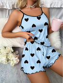 Pijama estampa coração