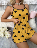 Pijama estampa coração