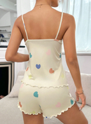 Pijama estampa coração