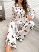 Pijama de cetim estampado