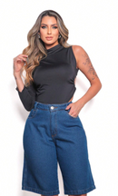 Bermuda jeans feminina