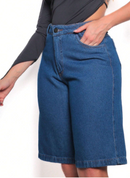 Bermuda jeans feminina