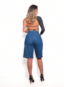 Bermuda jeans feminina