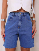 Bermuda jeans feminina