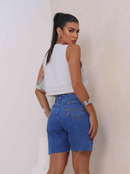 Bermuda jeans feminina