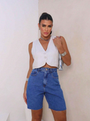 Bermuda jeans feminina