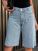 Bermuda jeans feminina