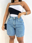 Bermuda jeans feminina