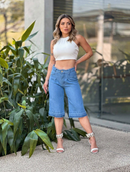 Bermuda jeans feminina