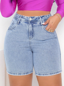 Bermuda jeans feminina