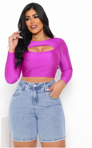 Bermuda jeans feminina