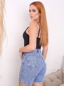 Bermuda jeans feminina