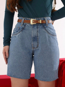 Bermuda jeans feminina
