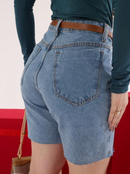 Bermuda jeans feminina