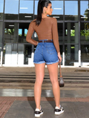 Short jeans feminino