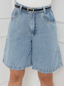 Bermuda jeans feminina