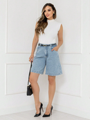Bermuda jeans feminina