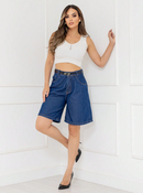 Bermuda jeans feminina