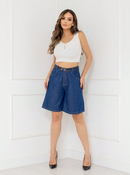 Bermuda jeans feminina