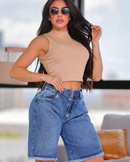 Bermuda jeans feminina