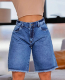Bermuda jeans feminina