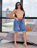 Bermuda jeans feminina