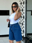 Bermuda jeans feminina