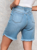 Bermuda jeans feminina