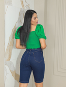 Bermuda jeans feminina